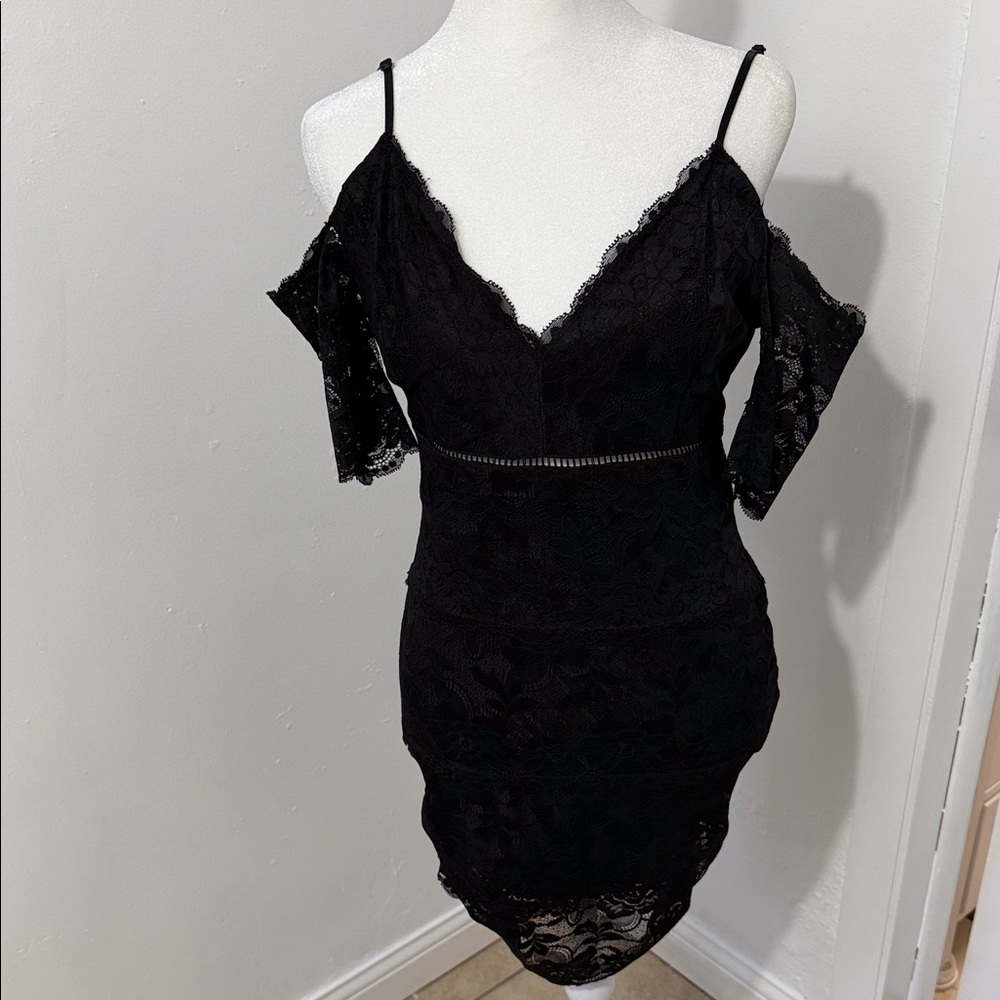 Guess Black Lace Dress
